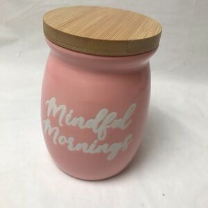 Eccolo Pink Mindful Mornings Ceramic Jar and 30 Activity Cards Self-Care